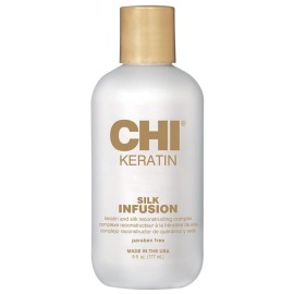 CHI Keratin Silk Infusion, Hydrating Hair Serum For Restoring Softness & Shine, Helps Dry, Damaged Hair, Sulfate-free, 6 Oz CHI Keratin Silk Infusion, Hydrating Hair Serum For Restoring Softness & Shine, Helps Dry, Damaged Hair, Sulfate-free, 6 Oz