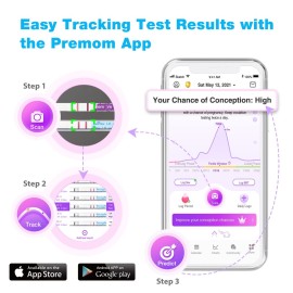 EasyHome Ovulation Test Strips (50-Pack), FSA Eligible Ovulation Predictor Kit, Powered by Premom Ovulation Calculator iOS and Android APP, 50 LH Tests EasyHome Ovulation Test Strips (50-Pack), FSA Eligible Ovulation Predictor Kit, Powered by Premom Ovulation Calculator iOS and Android APP, 50 LH Tests