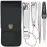 3 Swords Germany - Brand Quality 4 Piece Manicure Pedicure Grooming kit Set for Professional Finger & Toe Nail Care Tweezers File Clipper Fashion Leather case in Gift Box, Made by 3 Swords (77211)