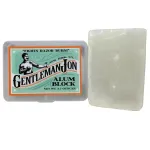Gentleman Jon 3.7 Ounce Alum Block in Plastic Case | Upgrade Your Shave - Soothing Aftershave Solution for Shaving Razor Burn Relief - Travel Friendly Durable Plastic Case Included