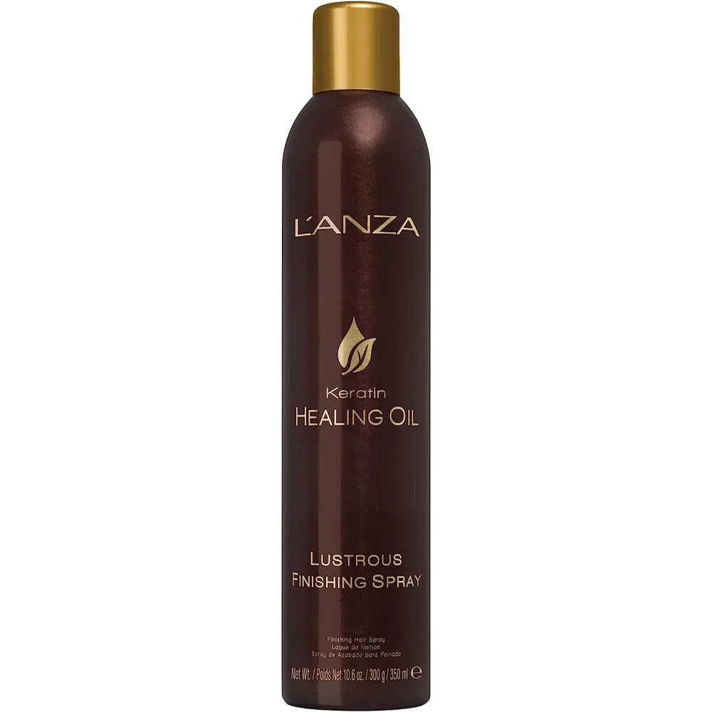 L\'ANZA Keratin Healing Oil Lustrous Finishing Spray, Hair Spray Boosts Hair Shine & Volume, Frizz-Free Hair Treatment & Thermal Protectant Spray, Paraben Free Styling & Hair Care Spray