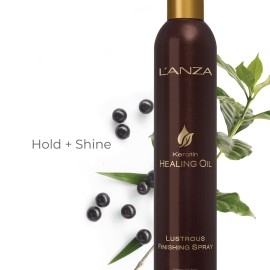 L\'ANZA Keratin Healing Oil Lustrous Finishing Spray, Hair Spray Boosts Hair Shine & Volume, Frizz-Free Hair Treatment & Thermal Protectant Spray, Paraben Free Styling & Hair Care Spray
