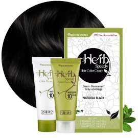 DONGSUNG Herb Speedy Permanent Color Cream (Natural Black, 1 Pack), PPD-Free Ammonia-Free Vegan Hair Dye with Sun Protection, Odorless, Gentle for Sensitive Scalp, No Eye or Scalp Irritation DONGSUNG Herb Speedy Permanent Color Cream (Natural Black, 1 Pack), PPD-Free Ammonia-Free Vegan Hair Dye with Sun Protection, Odorless, Gentle for Sensitive Scalp, No Eye or Scalp Irritation