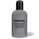 Mehron Makeup Liquid Makeup | Face Paint and Body Paint Perfect for Halloween, Cosplay I Air Brush Compatible 4.5 oz (133 ml) (MONSTER GREY)