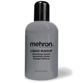 Mehron Makeup Liquid Makeup | Face Paint and Body Paint Perfect for Halloween, Cosplay I Air Brush Compatible 4.5 oz (133 ml) (MONSTER GREY)