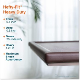 Roving Cove HeftyFit Edge Corner Protector Baby Proofing (Large 15ft Edge 4 Corners), Heavy-Duty, Soft NBR Rubber Foam, Furniture Fireplace Safety Bumper Guard, 3M Adhesive, Coffee Brown Roving Cove HeftyFit Edge Corner Protector Baby Proofing (Large 15ft Edge 4 Corners), Heavy-Duty, Soft NBR Rubber Foam, Furniture Fireplace Safety Bumper Guard, 3M Adhesive, Coffee Brown