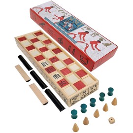 WE Games Senet Egyptian Board Game - Handcrafted Solid Wood Senet Set for Historical Education, Cultural Appreciation & Strategy - Ancient Game for Friends