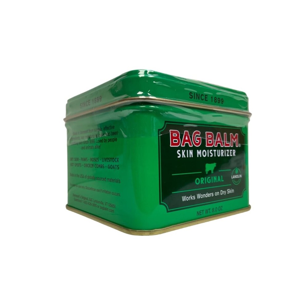 Bag Balm Vermont\'s Original for Dry Chapped Skin Conditions 8 Ounce Tin Bag Balm Vermont\'s Original for Dry Chapped Skin Conditions 8 Ounce Tin