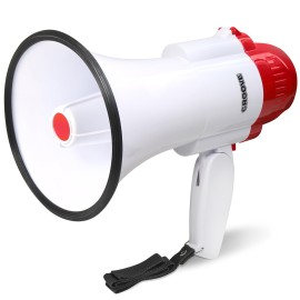 30 Watt Megaphone Bullhorn With Siren & Music, Lig..