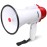 30 Watt Megaphone Bullhorn With Siren & Music, Lightweight Mini Bull Horn With Loud Speaker & Volume Control, 800 Yard Voice Range Mega Phone, Cheering Gifts for Kids & Adults Ages 14 15 16+ Years Old