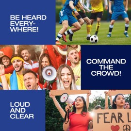 30 Watt Megaphone Bullhorn With Siren & Music, Lightweight Mini Bull Horn With Loud Speaker & Volume Control, 800 Yard Voice Range Mega Phone, Cheering Gifts for Kids & Adults Ages 14 15 16+ Years Old 30 Watt Megaphone Bullhorn With Siren & Music, Lightweight Mini Bull Horn With Loud Speaker & Volume Control, 800 Yard Voice Range Mega Phone, Cheering Gifts for Kids & Adults Ages 14 15 16+ Years Old