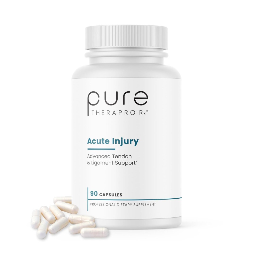 Pure TheraPro Rx Acute Injury | Tendon & Ligament Support | Convenient Once a Day Clinical Dose | Supports Tendon Health, Movement & Physical Function | Pharm-Grade (90 Capsules) Pure TheraPro Rx Acute Injury | Tendon & Ligament Support | Convenient Once a Day Clinical Dose | Supports Tendon Health, Movement & Physical Function | Pharm-Grade (90 Capsules)