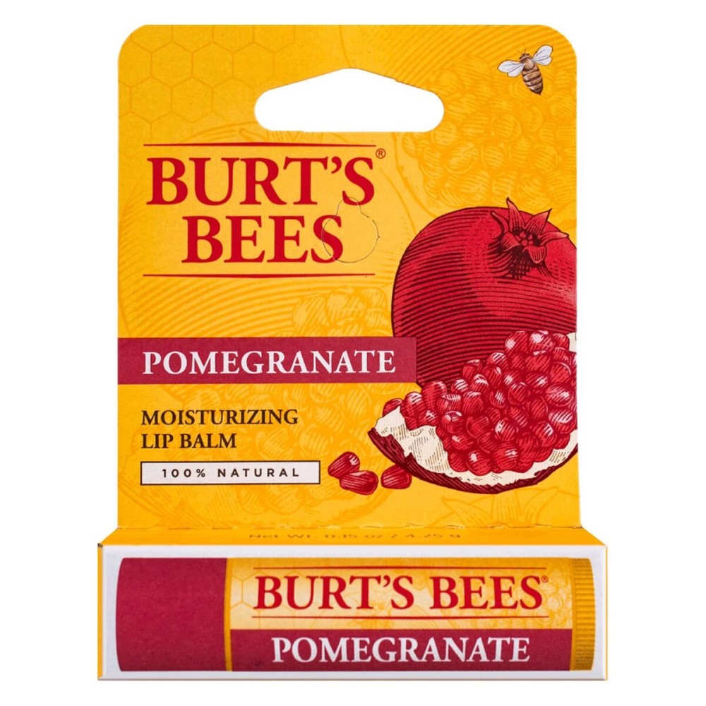 Burt\'s Bees Lip Balm, Pomegranate Oil, 0.15 Ounce (Pack of 12) Burt\'s Bees Lip Balm, Pomegranate Oil, 0.15 Ounce (Pack of 12)