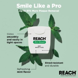 Johnson & Johnson Reach Mint Waxed Dental Floss, 5 Count Johnson & Johnson Reach Mint Waxed Dental Floss, 5 Count