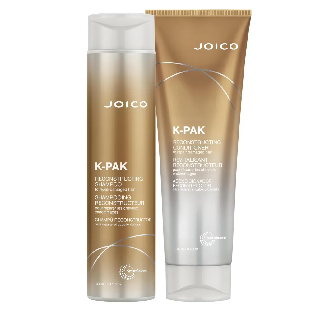Joico K-PAK Daily Shampoo and Conditioner Set to Repair Damage, 10.1-Ounce