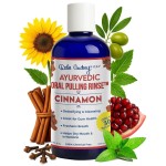 Oil Pulling for Teeth and Gums | Made in USA Cinnamon Flavored Organic Sesame | Ayurvedic Oil Pulling Rinse to Whiten Your Teeth & Freshen Your Breath | Alcohol Free Fresh Breath Mouthwash-8 FL Oz