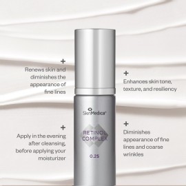 SkinMedica Retinol 0.25 Complex - Retinol Serum for Face, Age-Defying Advanced Retinol Cream That Renews Skin and Diminishes the Appearance of Fine Lines and Wrinkles, 1 Fl Oz SkinMedica Retinol 0.25 Complex - Retinol Serum for Face, Age-Defying Advanced Retinol Cream That Renews Skin and Diminishes the Appearance of Fine Lines and Wrinkles, 1 Fl Oz