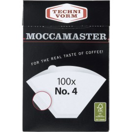 Technivorm Moccamaster 4 White Paper Filters, 100-count per box