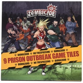 CMON Zombicide Season 2: Prison Outbreak 9 Double-Sided Game Tiles - Enhance Your Zombie Apocalypse Experience! Cooperative Strategy Game, Ages 14+, 1-6 Players, 1 Hour Playtime, Made