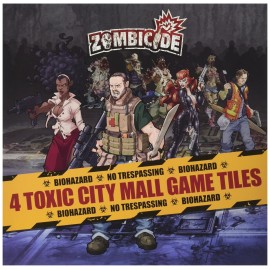 CMON Zombicide 4 Toxic City Mall Game Tiles - Expand Your Zombicide Adventures in The Toxic City Mall! Cooperative Strategy Game, Ages 14+, 1-6 Players, 1 Hour Playtime, Made