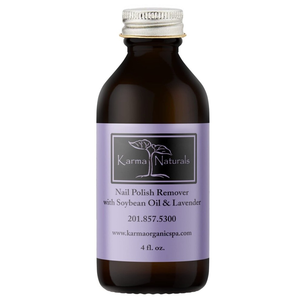 Karma Organic Nail Polish Remover with Soybean Oil and Lavender Oil- Non Toxic, Vegan, Cruelty Free, Acetone Free - Nails Strengthener for Fingernails - 4 fl. Oz Karma Organic Nail Polish Remover with Soybean Oil and Lavender Oil- Non Toxic, Vegan, Cruelty Free, Acetone Free - Nails Strengthener for Fingernails - 4 fl. Oz