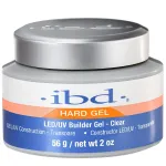 ibd Hard Gel, LED/UV Builder Gel - Clear, Strong Acrylic Finish, Perfect for Nail Extensions, Sculpting & Overlays, Professional Quality, 2 oz, 1-pack