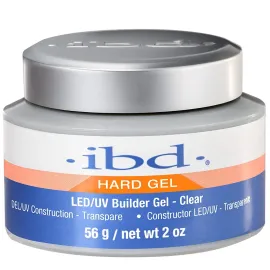 ibd Hard Gel, LED/UV Builder Gel - Clear, Strong Acrylic Finish, Perfect for Nail Extensions, Sculpting & Overlays, Professional Quality, 2 oz, 1-pack