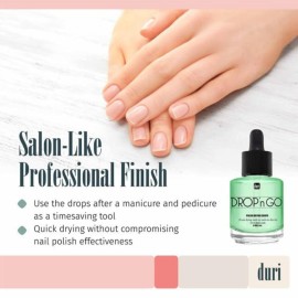 duri Drop\'n Go Quick Dry Nail Drops - Fast Drying Drops for Long Lasting Nail Polish 0.61 fl. oz.