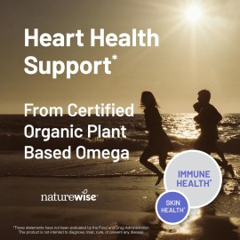 NatureWise Flaxseed Oil 1200 mg, Fish Free Omega 3 6 9 with 720mg ALA, Dietary Supplement for Heart Health Support - Organic, Cold Pressed, Non-GMO - 240 Softgels[8-Month Supply]