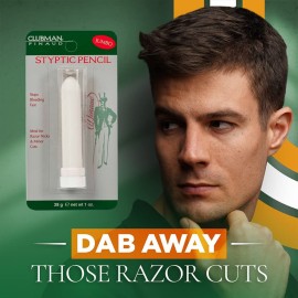 Clubman Jumbo Styptic Pencil, Treat and Seal Shaving Cuts Instantly, Anti-hemorrhaging Stick, First Aid Device, White, 1 oz Clubman Jumbo Styptic Pencil, Treat and Seal Shaving Cuts Instantly, Anti-hemorrhaging Stick, First Aid Device, White, 1 oz