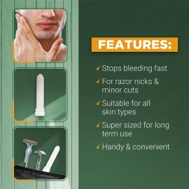 Clubman Jumbo Styptic Pencil, Treat and Seal Shaving Cuts Instantly, Anti-hemorrhaging Stick, First Aid Device, White, 1 oz Clubman Jumbo Styptic Pencil, Treat and Seal Shaving Cuts Instantly, Anti-hemorrhaging Stick, First Aid Device, White, 1 oz