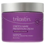 TriLASTIN Maternity Stretch Mark Prevention Cream - Paraben-Free, Hypoallergenic, and Safe for Pregnancy - Stretch Mark Formula for Pregnant Women - 4 Oz Belly Cream for Pregnant Women