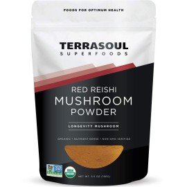 Terrasoul Superfoods Organic Reishi Mushroom Powder (4:1 Extract), 5.5 Oz, Immune Support, Stress Relief, Better Sleep, Embrace The Power of Adaptogenic Mushrooms Terrasoul Superfoods Organic Reishi Mushroom Powder (4:1 Extract), 5.5 Oz, Immune Support, Stress Relief, Better Sleep, Embrace The Power of Adaptogenic Mushrooms