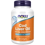 NOW Foods Supplements, Cod Liver Oil, Extra Strength 1,000 mg with Vitamins A & D-3, EPA, DHA, 90 Softgels