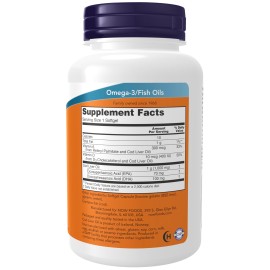 NOW Foods Supplements, Cod Liver Oil, Extra Strength 1,000 mg with Vitamins A & D-3, EPA, DHA, 90 Softgels