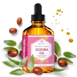 Leven Rose Jojoba Oil Organic, Pure Cold Pressed Natural Unrefined Moisturizer for Skin Hair and Nails 4 oz Leven Rose Jojoba Oil Organic, Pure Cold Pressed Natural Unrefined Moisturizer for Skin Hair and Nails 4 oz