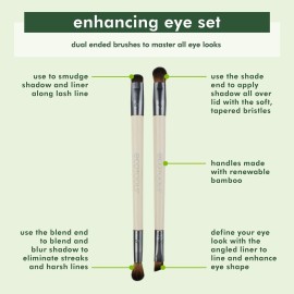 EcoTools Eye Enhancing Duo Makeup Brush Kit, For Enhanced Eye Look, Use to Define, Blend, Smudge, and Shade, 2 Piece Set EcoTools Eye Enhancing Duo Makeup Brush Kit, For Enhanced Eye Look, Use to Define, Blend, Smudge, and Shade, 2 Piece Set