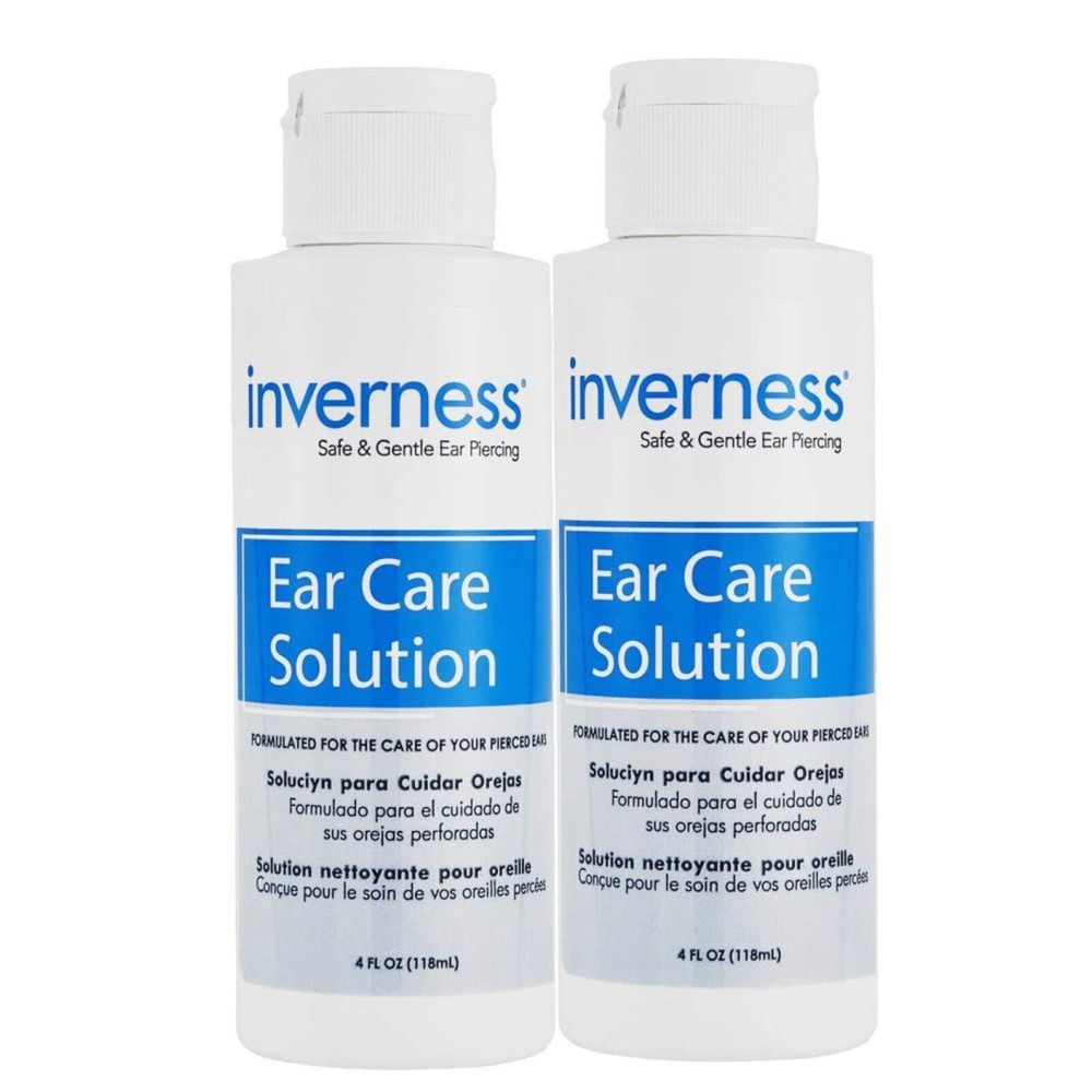 Inverness After Piercing Ear Care Solution 4 Oz 2-Pack - Gentle Antiseptic with Benzalkonium Chloride - Promotes Healing & Prevents Infection Inverness After Piercing Ear Care Solution 4 Oz 2-Pack - Gentle Antiseptic with Benzalkonium Chloride - Promotes Healing & Prevents Infection