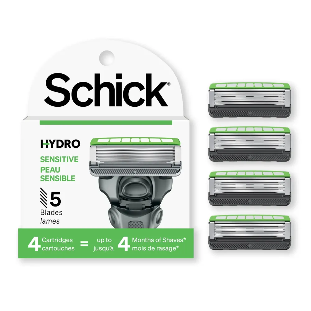 Schick Hydro 5 Sense Sensitive Skin Razor Refills for Men, 4 Count Schick Hydro 5 Sense Sensitive Skin Razor Refills for Men, 4 Count