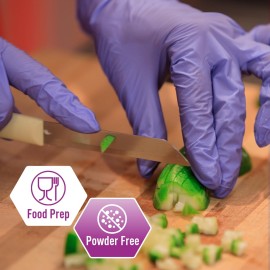 MedPride Powder-Free Nitrile Exam Gloves, Iris Blue, Medium, Box/100 MedPride Powder-Free Nitrile Exam Gloves, Iris Blue, Medium, Box/100