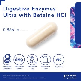 Pure Encapsulations Digestive Enzymes Ultra with Betaine HCl - Vegetarian Digestive Enzyme Supplement to Support Protein, Carb, Fiber, and Dairy Digestion* - 90 Capsules Pure Encapsulations Digestive Enzymes Ultra with Betaine HCl - Vegetarian Digestive Enzyme Supplement to Support Protein, Carb, Fiber, and Dairy Digestion* - 90 Capsules
