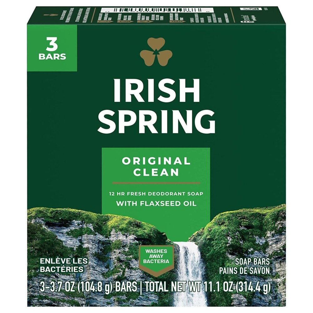 Irish Spring Original Deodorant Soap 3 Bars, 2 Pack (6 Total) Irish Spring Original Deodorant Soap 3 Bars, 2 Pack (6 Total)