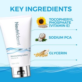 NEUTRIDERM Daily Face Moisturizer with Natural Vitamin E, Moisturizing Lotion for Face and Body, Wrinkles, Dry, Acne-Prone, Irritated, or Aging Skin, 48-Hour Hydration, Best Mother\'s Day Gift 4.2 oz NEUTRIDERM Daily Face Moisturizer with Natural Vitamin E, Moisturizing Lotion for Face and Body, Wrinkles, Dry, Acne-Prone, Irritated, or Aging Skin, 48-Hour Hydration, Best Mother\'s Day Gift 4.2 oz
