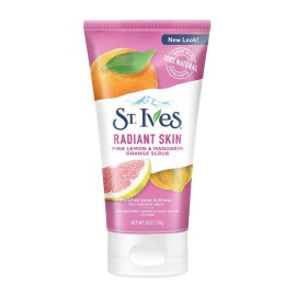 St. Ives Radiant Skin Face Scrub For Dull Skin Pink Lemon and Mandarin Orange Dermatologist-Tested Face Wash Scrub With 100 percent Natural Exfoliants 6 oz St. Ives Radiant Skin Face Scrub For Dull Skin Pink Lemon and Mandarin Orange Dermatologist-Tested Face Wash Scrub With 100 percent Natural Exfoliants 6 oz