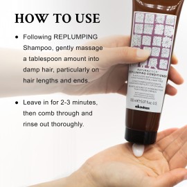 Davines Naturaltech REPLUMPING Conditioner, Renew Elasticity While Replenishing, Moisturizing And Detangling, 5.07 fl. oz. Davines Naturaltech REPLUMPING Conditioner, Renew Elasticity While Replenishing, Moisturizing And Detangling, 5.07 fl. oz.