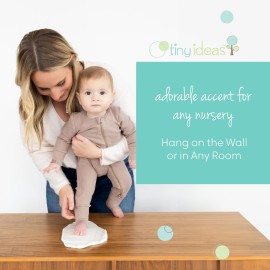 Tiny Ideas DIY No Mess Hanging Christmas Ornament Keepsake Kit, Baby Hand and Footprint Keepsake, Classic Nursery Decor, Ideal Gender Neutral Gift, Baby\'s First Christmas, White