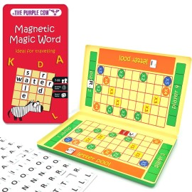 The Purple Cow- Magic Word Game with Magnetic Board. For kids and adults. Great for learning new words from dictionary.