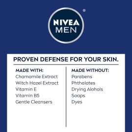 NIVEA MEN Sensitive Face Wash with Vitamin E and Chamomile Extract, No Drying Alcohol, Gentle Face Wash for Men with Sensitive Skin, 5 Fl Oz Tube NIVEA MEN Sensitive Face Wash with Vitamin E and Chamomile Extract, No Drying Alcohol, Gentle Face Wash for Men with Sensitive Skin, 5 Fl Oz Tube