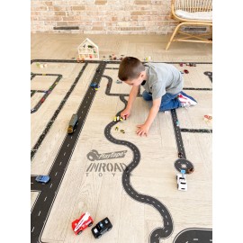 PlayTape Road Tape for Toy Cars - Sticks to Flat Surfaces, No Residue; 2 inch Wide x 30 ft Asphalt Road PlayTape Road Tape for Toy Cars - Sticks to Flat Surfaces, No Residue; 2 inch Wide x 30 ft Asphalt Road