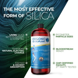 Orgono Living Silica Siliplant | Vegan Collagen Booster | Supports Healthy Collagen and Elastin Production for Joint & Bone Support, Glowing Skin, Strong Hair & Nails. 66 Servings Orgono Living Silica Siliplant | Vegan Collagen Booster | Supports Healthy Collagen and Elastin Production for Joint & Bone Support, Glowing Skin, Strong Hair & Nails. 66 Servings